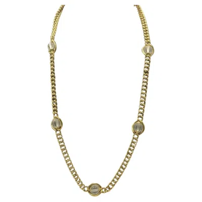Pre-owned Bulgari 1970s Rock Crystal Long Necklace By Carlo Weingrill 18k Yellow Gold