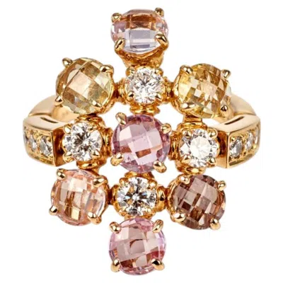 Pre-owned Bulgari Allegra Ring Sapphires And Diamonds In Multiple