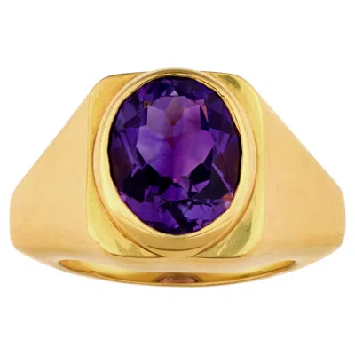 Pre-owned Bulgari Amethyst Ring, 2.54 Carats In Purple