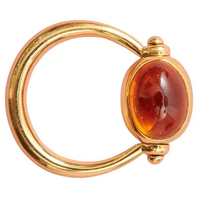 Pre-owned Bulgari An 18k Gold And Citrine  Ring In Multi