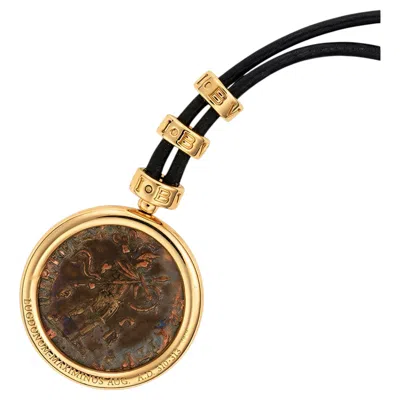 Pre-owned Bulgari Ancient Coin Monete Pendant Necklace. In Multi