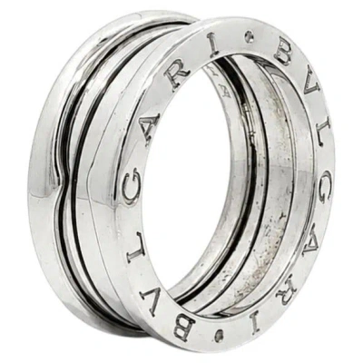 Pre-owned Bulgari B. Zero 1 18k White Gold 7.8mm Wide Band Ring Size 54