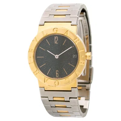 Pre-owned Bulgari Bb 30 Gsd Stainless Steel And 18k Yellow Gold