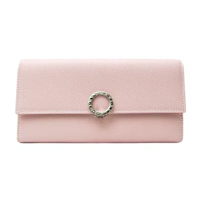 Bulgari Pink Leather Wallet  ()