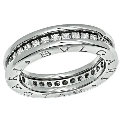 Pre-owned Bulgari Bvlgari 0.60ct Diamond 18k White Gold B.zero1 Band