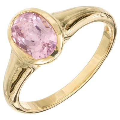 Pre-owned Bulgari Bvlgari 1.68 Carat Tourmaline Yellow Gold Ring