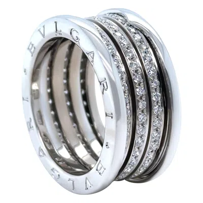 Pre-owned Bulgari Bvlgari 18ct White Gold B.zero1 4-band Diamond Ring .8ct 17.38g