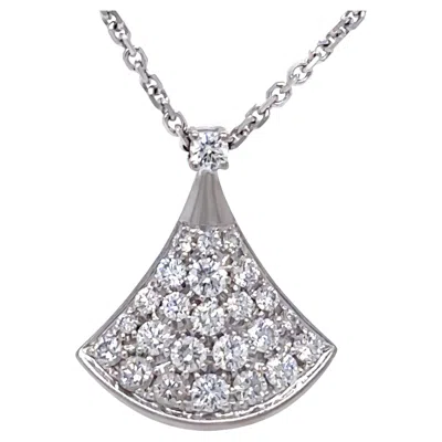 Pre-owned Bulgari Bvlgari 18ct White Gold Divas' Dream Necklace 0.45ct 5.41g