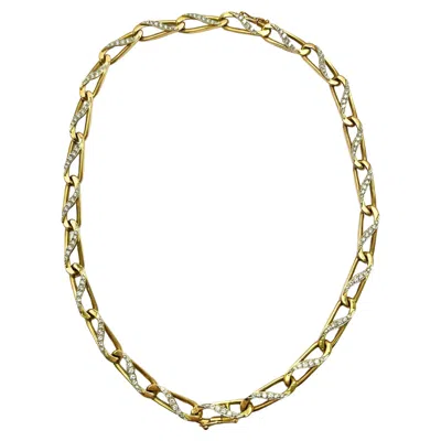 Pre-owned Bulgari Bvlgari 18k Gold And Diamond Convertible Necklace And Bracelet In Multi