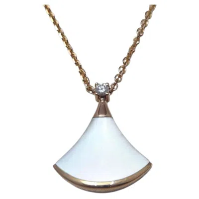 Pre-owned Bulgari Bvlgari 18k Rose Gold Divas' Dream Pendant Necklace W/box #25219 In Red