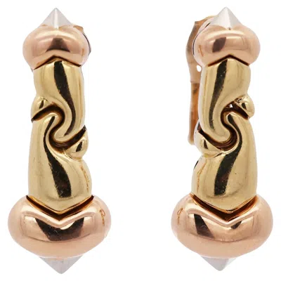 Pre-owned Bulgari Bvlgari, 18k Tri-color Gold Earrings In Multi