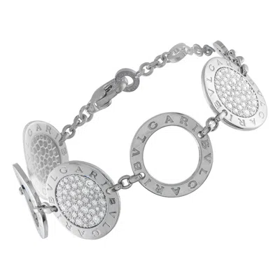 Pre-owned Bulgari Bvlgari 18k White Gold 1.80ct Diamond Bracelet Bv30-122225