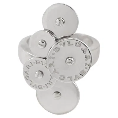 Pre-owned Bulgari Bvlgari 18k White Gold Cicladi Spiral Circles Cocktail Ring