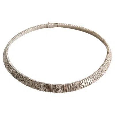 Pre-owned Bulgari Bvlgari 2 Carat Diamond Parentesi 18k White Gold Necklace
