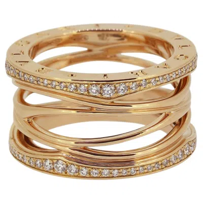 Pre-owned Bulgari Bvlgari Anel B.zero1 Zaha Hadid Diamond Band Ring Size N (54) In Multi