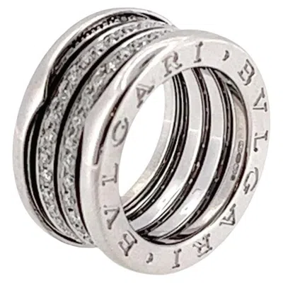 Pre-owned Bulgari Bvlgari B. Zero 1 Ring 3 Bands Diamond Ring 0.89ct In 18ct White Gold, Size 49