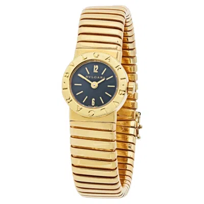 Pre-owned Bulgari Bvlgari Bb 19 2t Quartz Round Dial Tubogas Watch In Multi