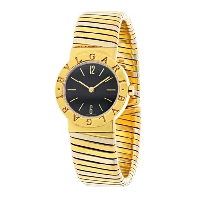 Pre-owned Bulgari Bvlgari Bb 26 2t 26mm Dial Quartz Circa 1990 18k Two Tone Watch In Multi