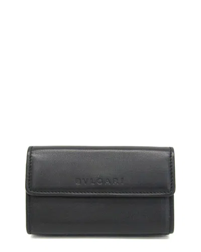 Bulgari Bvlgari Black Leather Coin Purse (authentic Pre-loved)