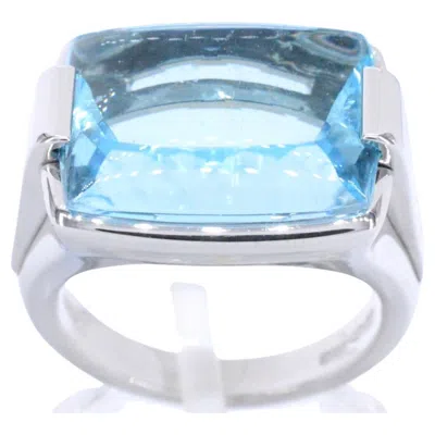 Pre-owned Bulgari Bvlgari Blue Topaz Cocktail Ring