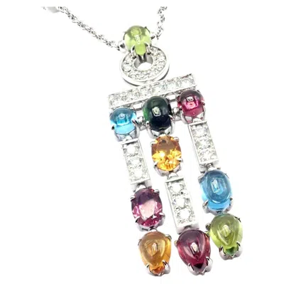 Pre-owned Bulgari Bvlgari  Allegra Diamond Color Stones White Gold Necklace