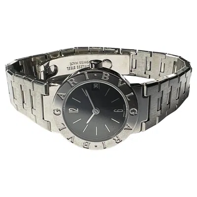 Pre-owned Bulgari Bvlgari  Bb23ssd Stainless Steel Watch Black Dial Swiss Made