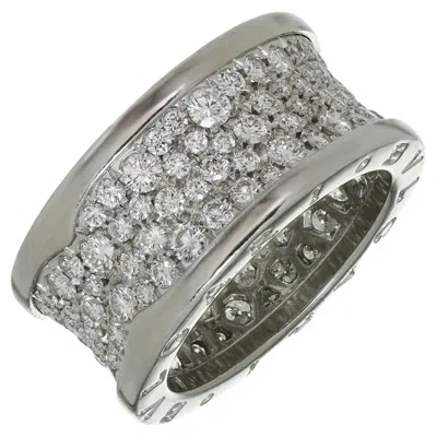 Pre-owned Bulgari Bvlgari  B.zero1 Diamond White Gold Band Ring 54