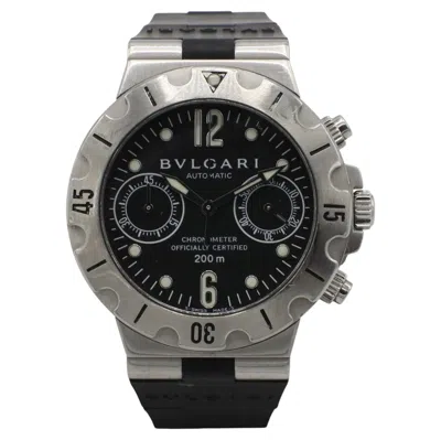 Pre-owned Bulgari Bvlgari  Diagono Scuba Stainless Steel Watch Scb38s In Multiple