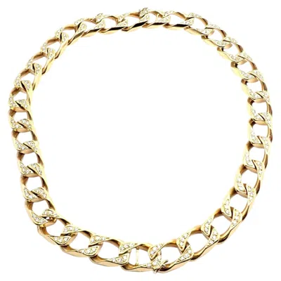 Pre-owned Bulgari Bvlgari  Diamond Set Of Two Yellow Gold Link Bracelets Necklace