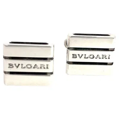 Pre-owned Bulgari Bvlgari  Estate Cufflinks Sterling Silver In Multi