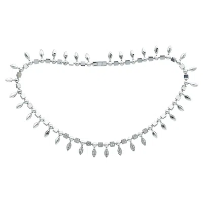 Pre-owned Bulgari Bvlgari  Lucea 18k White Gold And Diamond Collar Necklace