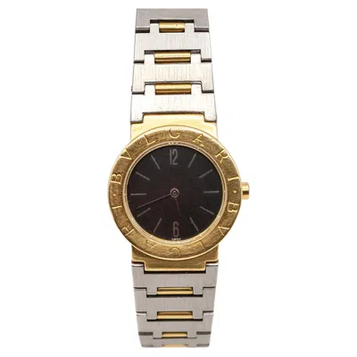 Pre-owned Bulgari Bvlgari  Two-tone Wristwatch In Stainless Steel & 18k Yellow Gold
