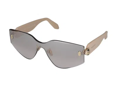 Bulgari Bvlgari Bv40034u Shield Lens Sunglasses In Tan