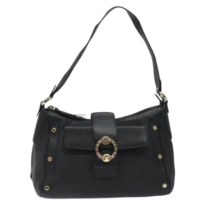 Pre-owned Bulgari Bvlgari Bvlgari Black Leather Shoulder Bag ()
