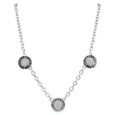Pre-owned Bulgari Bvlgari Bvlgari Reversible Gold Necklace With Diamond And Onyx Elements In Black