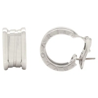 Pre-owned Bulgari Bvlgari B.zero1 18 Carat White Gold Small Hoop Earrings