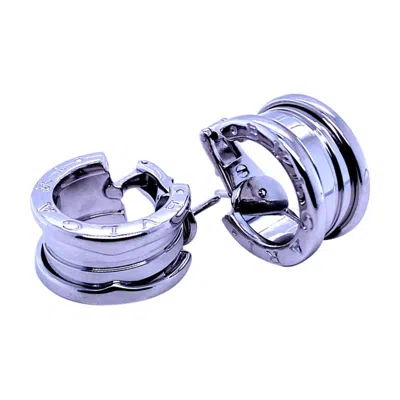 Pre-owned Bulgari Bvlgari B.zero1 18 Karat White Gold Hoop Earrings