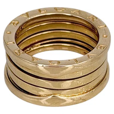 Pre-owned Bulgari Bvlgari �b.zero1� 18 Karat Yellow Gold Five-row Band Ring Size 53