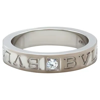 Pre-owned Bulgari Bvlgari B.zero1 18ct White Gold Diamond Ring 0.04ct 7g