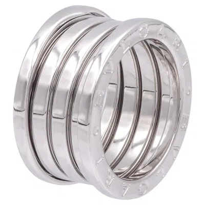 Pre-owned Bulgari Bvlgari B.zero1 18k White Gold 4-row Band Ring Size 53 (6.5)