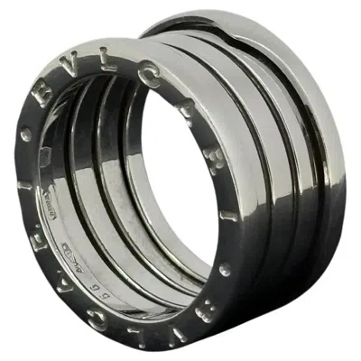 Pre-owned Bulgari (bvlgari) B.zero1 18k White Gold Wide Band / Ring, Size 56 +  Box