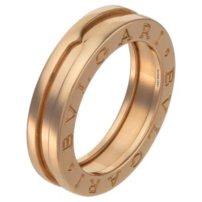 Pre-owned Bulgari Bvlgari B.zero1 18kt Rose Gold Band Ring, Contemporary Italian Design In Red
