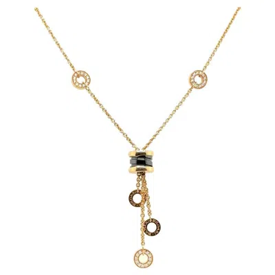Pre-owned Bulgari Bvlgari 'b.zero1' Ceramic And Diamond Necklace In Multi