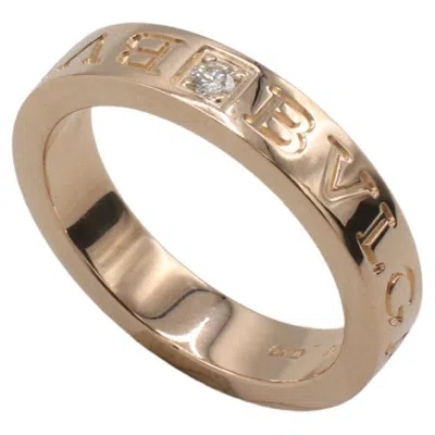 Pre-owned Bulgari Bvlgari B.zero1 Essential 18 Karat Rose Gold Natural Diamond Band Ring In Red