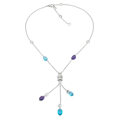 Pre-owned Bulgari Bvlgari B.zero1 Multi-gem Lavalier Necklace In Multiple
