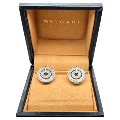 Pre-owned Bulgari Bvlgari "cerchi Astrale" Diamond Earrings In 18 Karat White Gold