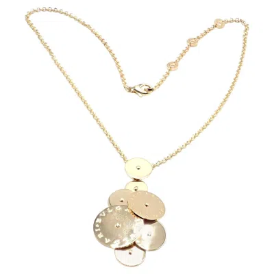 Pre-owned Bulgari Bvlgari Cicladi Large Pendant Yellow Gold Link Necklace