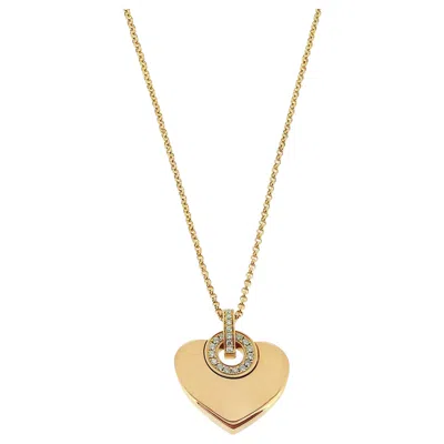 Pre-owned Bulgari Bvlgari Cuore Diamond Heart Pendant Necklace In Multi