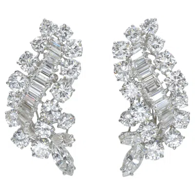 Pre-owned Bulgari Bvlgari Diamond Ear-clips Platinum In Multiple
