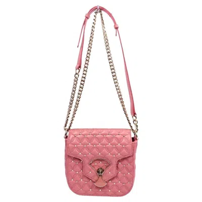 Pre-owned Bulgari Bvlgari Divas' Dream Medium Quilted Leather Crossbody Bag In Pink